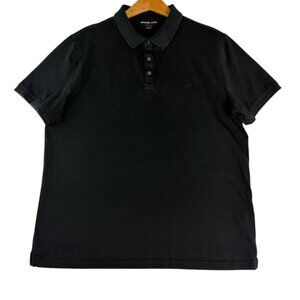 Michael Kors Men’s Black Polo Shirt Size Large Short Sleeve Classic Fit